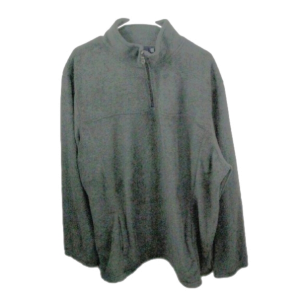 Croft & Barrow Men's Gray Partial Zip Long Sleeve Fleece Top Size 2XLT